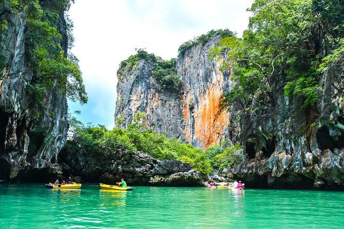 Phang Nga Bay Sea Cave Canoeing & James Bond Island by Big Boat
