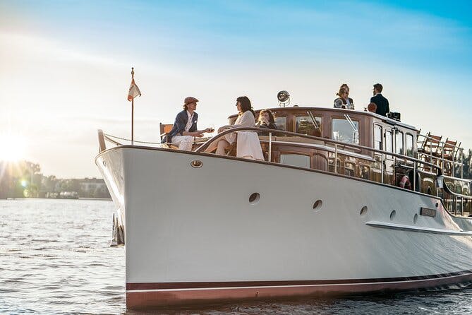 Berlin boat sightseeing tour on electrified vintage yacht