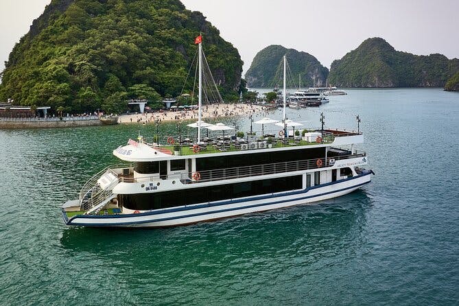 BEST SELLER - Halong 5 Star Day Cruise: Buffet Lunch, Wine& Fruit