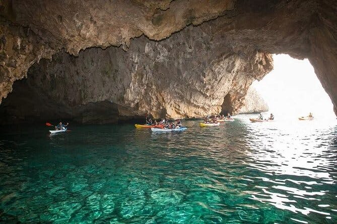  Kayak Javea Guided Cala Granadella, llop marí cave, cala en caló