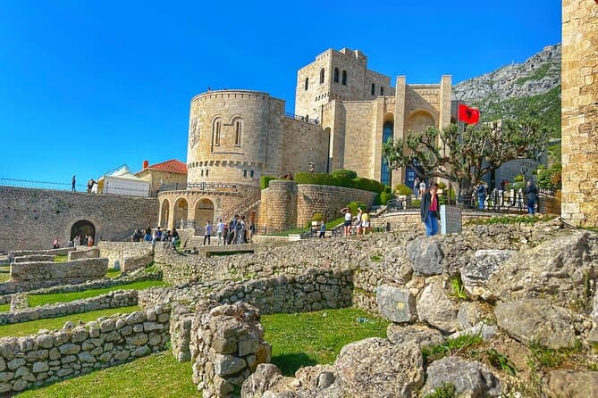 Kruja castle, the old Bazaar & Sarisalltik- Departure from Tirana